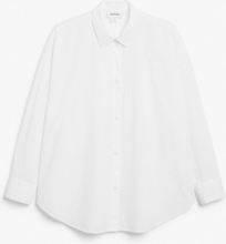 Oversized cotton shirt - White
