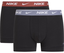 Nike 2P Everyday Cotton Stretch Trunk Sort/Rød bomuld Small Herre