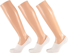 Witte sneaker sokken met siliconen hiel voor dames 3 pak