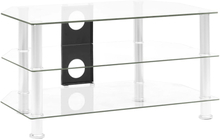 vidaXL TV-benk gjennomsiktig 75x40x40 cm herdet glass