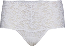9K1926 - Retro Thong Lingerie Panties High Waisted Panties White Hanky Panky