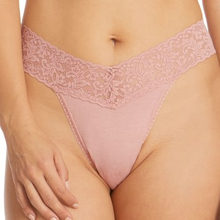 Hanky Panky Trusser Classic Cotton Original Rise Thong Gammelrosa bomuld One Size Dame