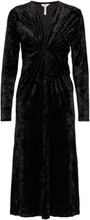 Objshera L/S Midi Dress 124 Knælang Kjole Black Object