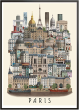 Paris Small Poster Home Decoration Posters & Frames Posters Cities & Maps Multi/mønstret Martin Schwartz*Betinget Tilbud