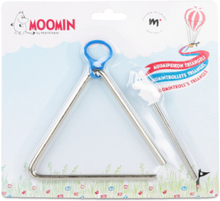 Moomin Metallic Trangle With Stick Toys Musical Instruments Sølv Martinex*Betinget Tilbud