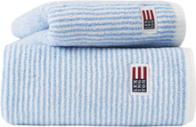 Original Towel White/Blue Striped Home Bathroom Textiles Towels & Bath Towels Blå Lexington Home*Betinget Tilbud