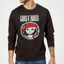 Guns N Roses Circle Skull Christmas Jumper - Black - S - Black