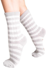 PJ Salvage Cosy Socks Grau gestreift One Size Damen