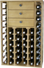Winerex DINORA - Winerex - 40 flasker + 3 skuffer i toppen Svartbeiset furu