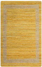 Håndlavet tæppe jute 80 x 160 cm gul