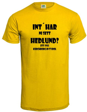 Int"' har ni sett Hedlund? - L (T-shirt/Gul)