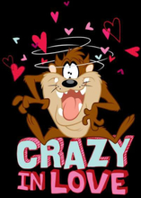 Looney Tunes Crazy In Love Taz Men's T-Shirt - Black - 3XL - Black