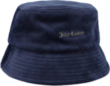 Marine Juicy Couture Ellie Velour Bucket Hat Hodeplagg