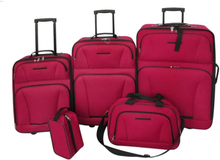 Kuffertsæt i fem dele rød