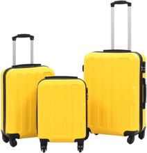 Kuffertsæt i 3 dele hardcase ABS gul