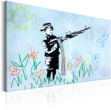 Lærredstryk Boy with Gun by Banksy