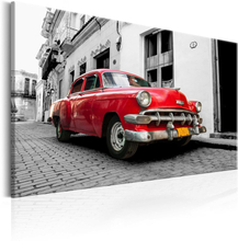 Lærredstryk Cuban Classic Car (Red)