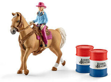 Schleich hesteklub tøndevæddeløb med cowgirl 41417