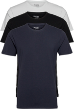 Slhnewpima Ss O-Neck Tee B 3 Pack T-shirts Short-sleeved Svart Selected Homme*Betinget Tilbud