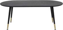 Dipp soffbord 120x60 cm - Svart/mässing