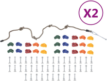 vidaXL Klätterstenar med rep 50 delar flerfärgad