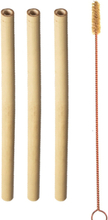 Bambusugrör 3-pack med 1 st rengöringsborste