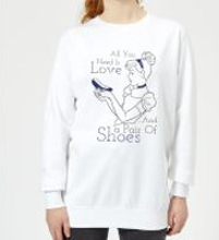Disney Princess Cinderella All You Need Is Love Women's Sweatshirt - White - S