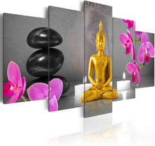 Lærredstryk Zen: golden Buddha