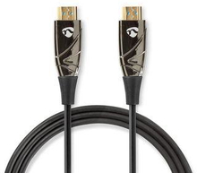 Nedis Aktiva optiska High Speed --HDMI kabel med Ethernet | HDMI- Kontakt | HDMI- Kontakt | 4K@60Hz | 18 Gbps | 75.0 m | Rund | PVC | Svart | Presentbox