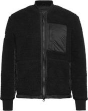Vintage Sherpa Zip Thru Tops Sweatshirts & Hoodies Fleeces & Midlayers Black Superdry