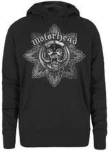 Motörhead: Ladies Pullover Hoodie/Pig Badge (Medium)