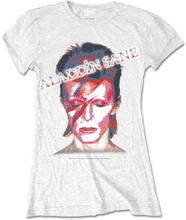 David Bowie: Ladies T-Shirt/Aladdin Sane (Large)