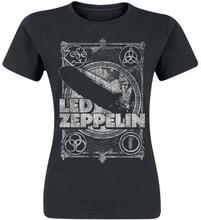 Led Zeppelin: Ladies T-Shirt/Vintage Print LZ1 (Medium)