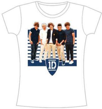 One Direction: Ladies T-Shirt/One Ivy League Stripes (Skinny Fit) (Large)