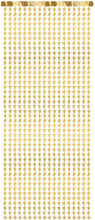 Gullfarget Dørforheng med Stjerner 100x245 cm