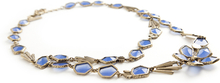 Oscar de la Renta Blue Jeweled Flower Necklace