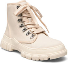 Shoe Shoes Boots Ankle Boots Laced Boots Cream Sofie Schnoor