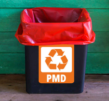 PMD logo afval sticker
