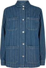 Ivy-Brooke Worker Jacket Wash Stunning Denim Stripe