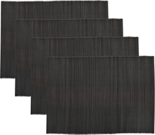 House Doctor - Bamb bordbrikke 45x33 cm 4-pack svart