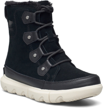 Sorel Explorer Ii Joan Faux Fur Wp Shoes Boots Ankle Boots Ankle Boots Flat Heel Black Sorel