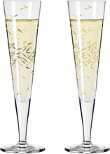 Ritzenhoff Goldnacht champagneglass, 2 stk
