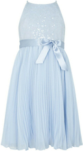 Pale Blue Monsoon Kids Truth Sequin Plissed Girl Party Dresses