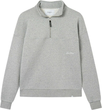 Light Grey Les Deux Carter Wool Halfzip Sweatshirt Genser/Jakke Med Glidelås