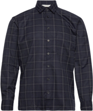 Alvin Ls Checked Relaxed Shirt Tops Shirts Casual Navy Casual Friday
