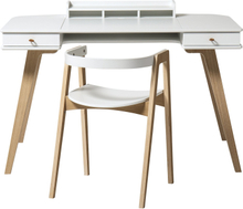 Skrivbord Wood 72,6 och skrivbordsstol, Oliver Furniture