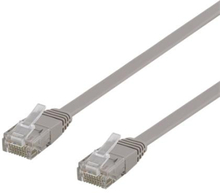 DELTACO Network Cable | Cat 6 | U/UTP | Patch thin | Grey | 2m