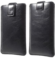 Kortslot lædertaske til iPhone 7 Plus/ 6s Plus/ Samsung Galaxy S7 Edge, Størrelse: 16,5 x 9,5 cm - S