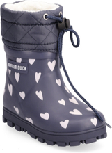 Rd Thermal Flash Hearts Kids Shoes Rubberboots Low Rubberboots Lined Rubberboots Marineblå Rubber Duck*Betinget Tilbud
