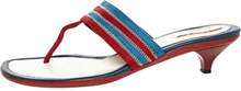 Prada Sport Red/Blueylon Thong Slide Sandaler